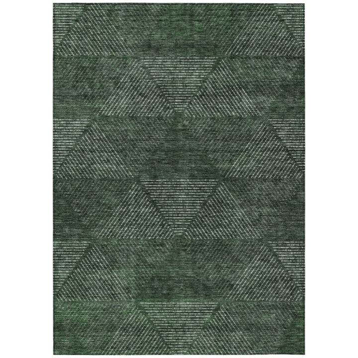 Malchow Geometric Machine Woven Polyester Indoor / Outdoor Area Rug in Green Langley Street® Rug Size: Rectangle 8' x 10'