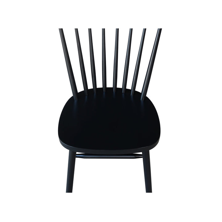 Sofia Solid Wood Slat Back Side Chair August Grove® Color: Black