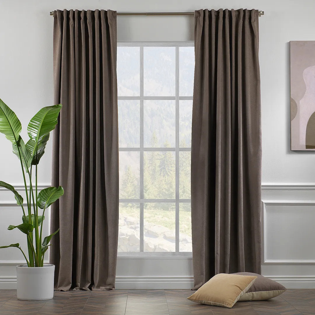 Extra wide x Extra Long Custom Made Decorative Single Panel Lilijan Home & Curtain Curtain Color: Stone Size per Panel: 100" W x 108" L