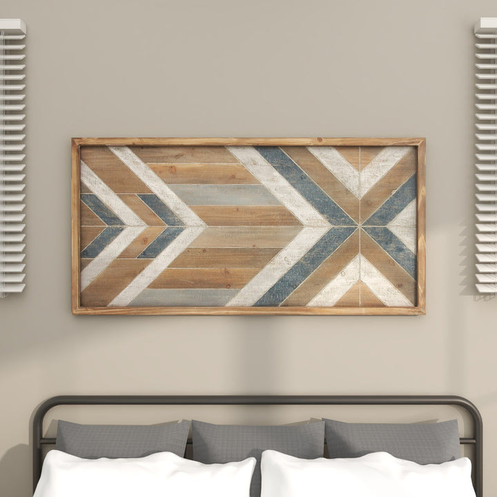 Wooden Handmade Southwestern Geometric Home Wall Decor Union Rustic