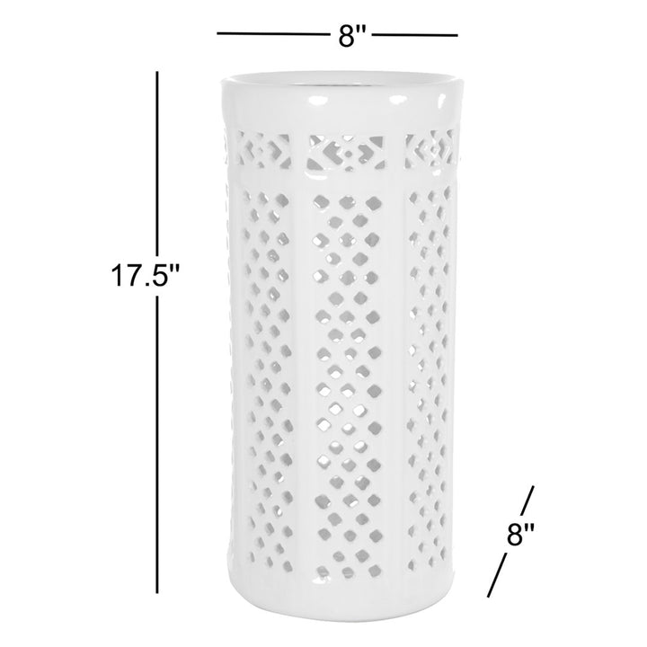 Carved Lattice Decorative Umbrella Stand Dakota Fields