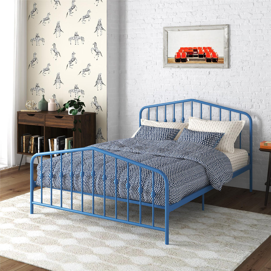 Bushwick Metal Platform Bed Novogratz Color: Sea Blue Size: Queen