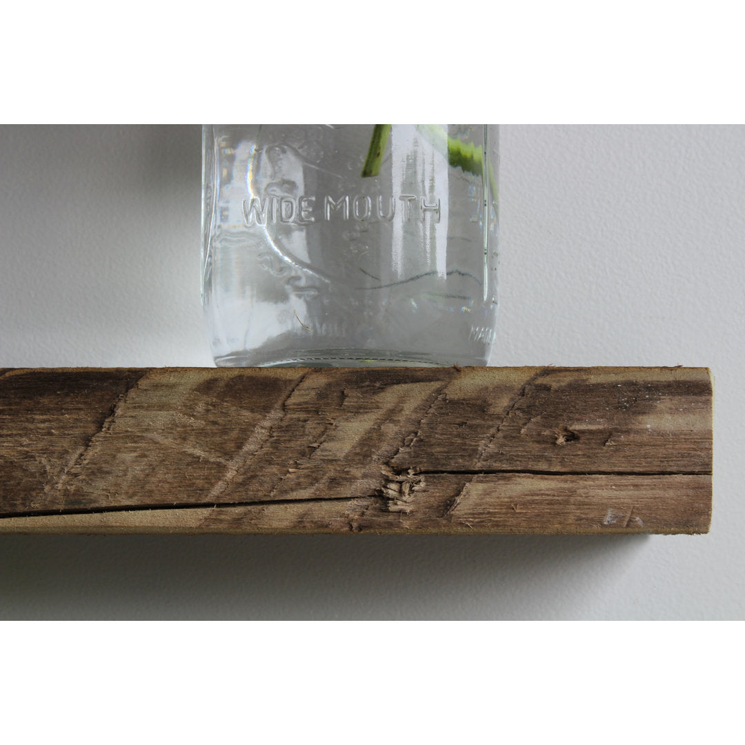 Joao 2 Piece Solid Wood Floating Shelf with Reclaimed Wood Gracie Oaks Size: 2" H x 18" W x 7" D Finish: Natural