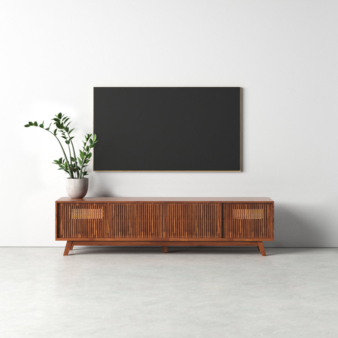 Burton 79'' Media Console AllModern Color: Brown