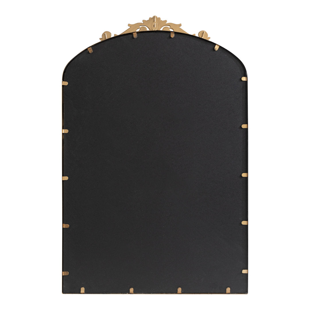 Anglo Arendahl Traditional Accent Mirror Fleur De Lis Living Size: 36" x 24" Finish: Antique Gold