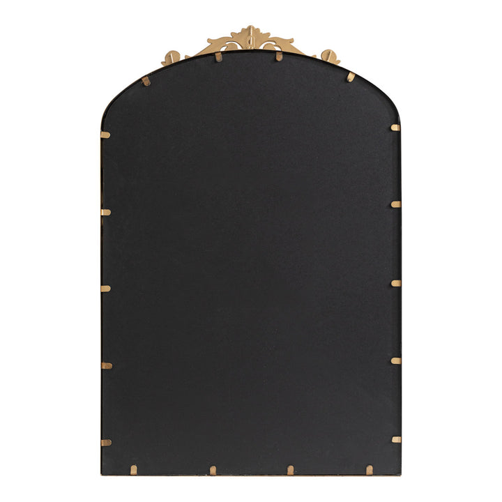 Anglo Arendahl Traditional Accent Mirror Fleur De Lis Living Size: 36" x 24" Finish: Antique Gold