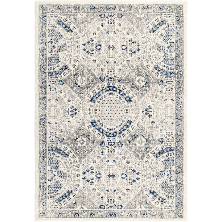 Kristine Power Loom Performance Oriental Blue Rug One Allium Way® Rug Size: Rectangle 12' x 15'