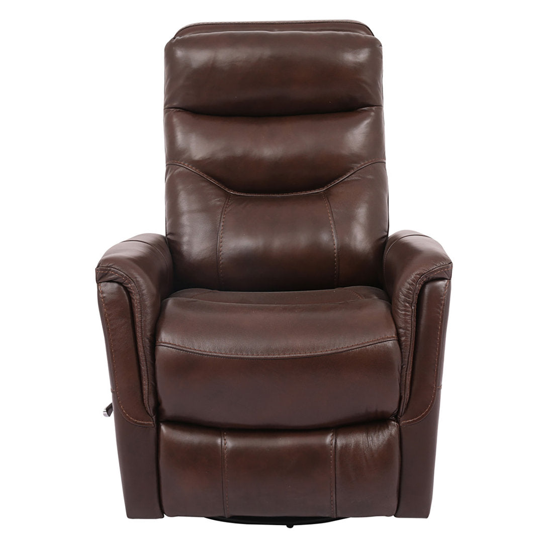 30" Top Grain Leather Manual Swivel Glider Recliner with Flared Arms Red Barrel Studio® Upholstery Color: Robust Genuine Leather