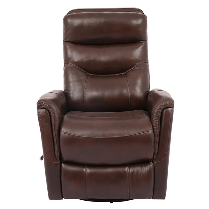 30" Top Grain Leather Manual Swivel Glider Recliner with Flared Arms Red Barrel Studio® Upholstery Color: Robust Genuine Leather