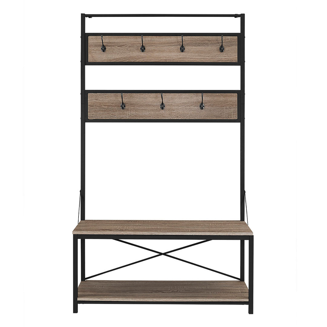 Everheart Hall Tree with Bench and Shoe Storage Gracie Oaks Color: Driftwood