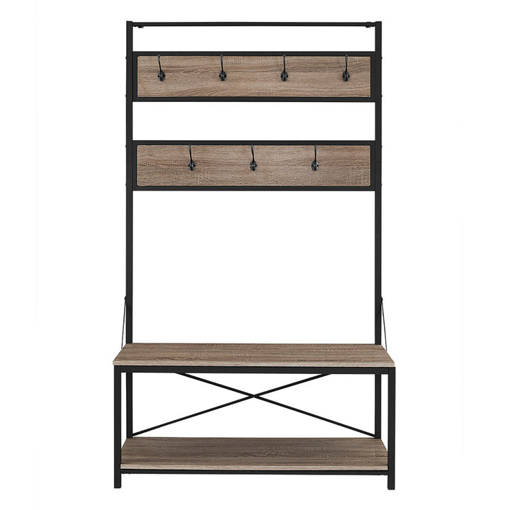 Everheart Hall Tree with Bench and Shoe Storage Gracie Oaks Color: Driftwood