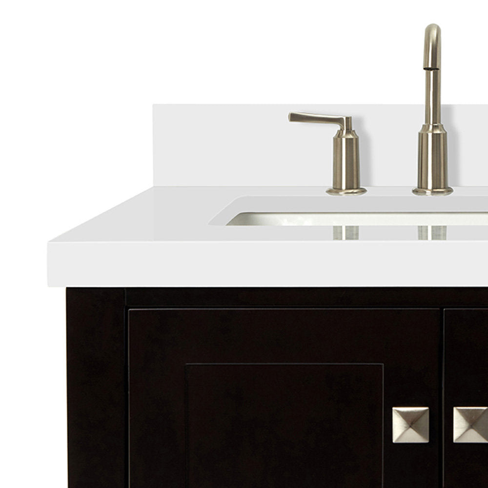 Amariani 37" Single Bathroom Vanity Set Latitude Run® Base Finish: Espresso, Hardware Finish: Satin Nickel