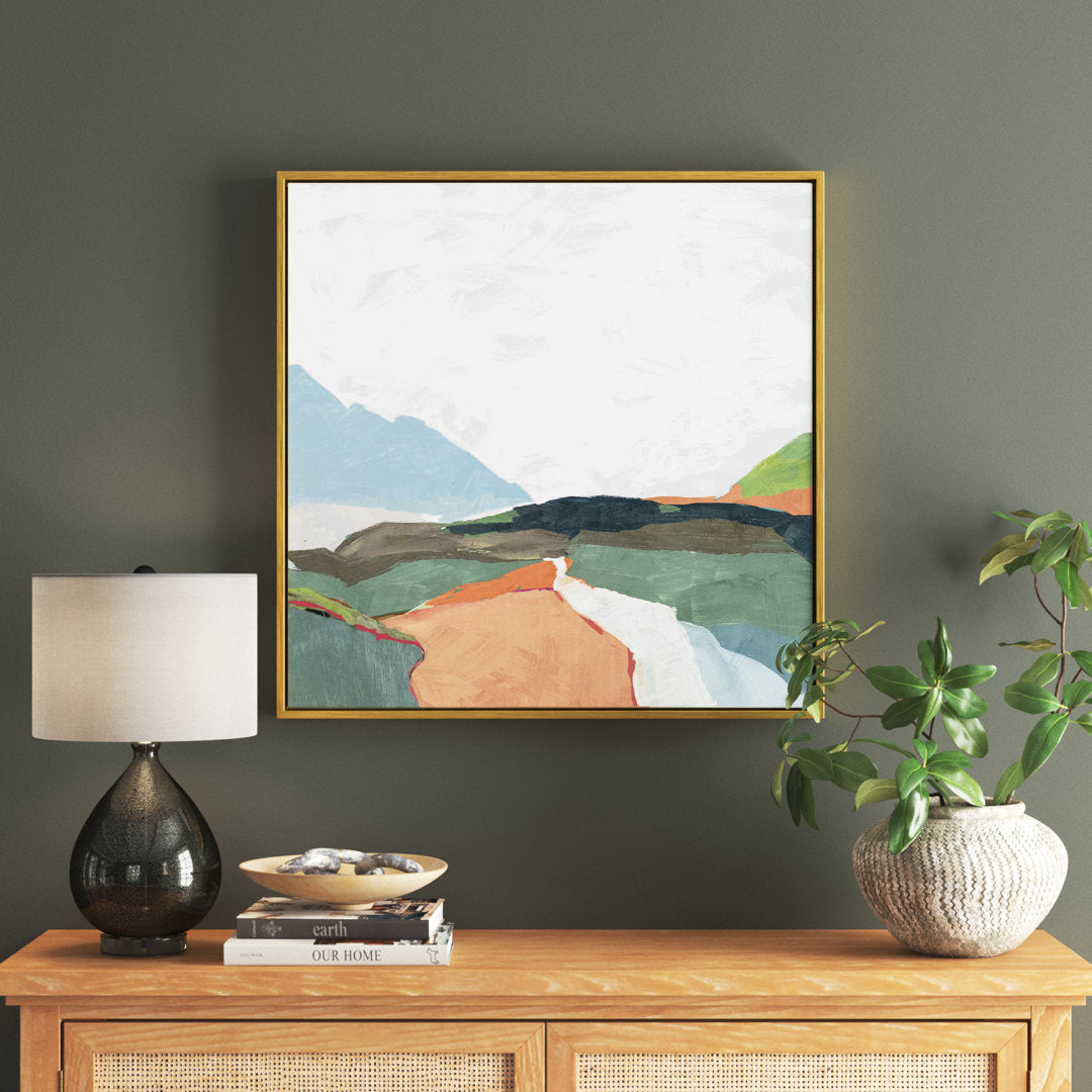 April Morning - Floater Frame Painting on Canvas Joss & Main Size: 31.5" H x 31.5" W x 2" D Format: Gold