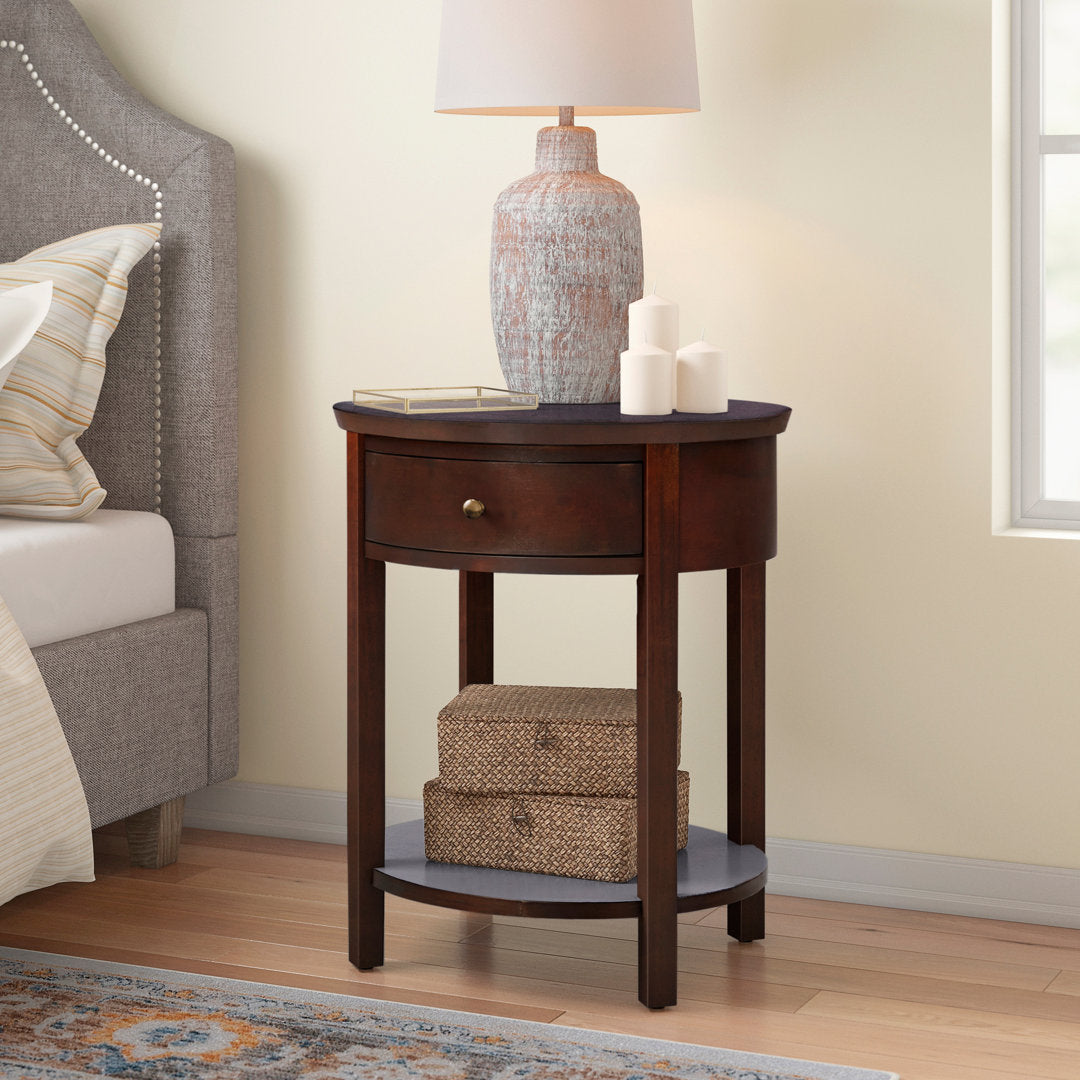 Zaheed End Table with Storage Red Barrel Studio® Color: Espresso