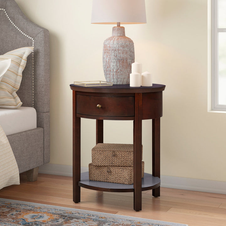Zaheed End Table with Storage Red Barrel Studio® Color: Espresso