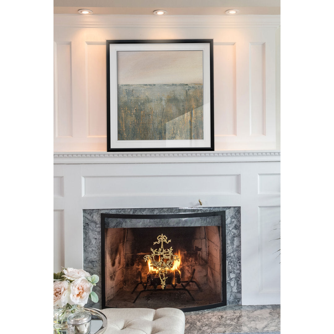 Sunset Marsh - Painting Print Wade Logan® Size: 23" H x 23" W x 1.5" D Format: Black Framed
