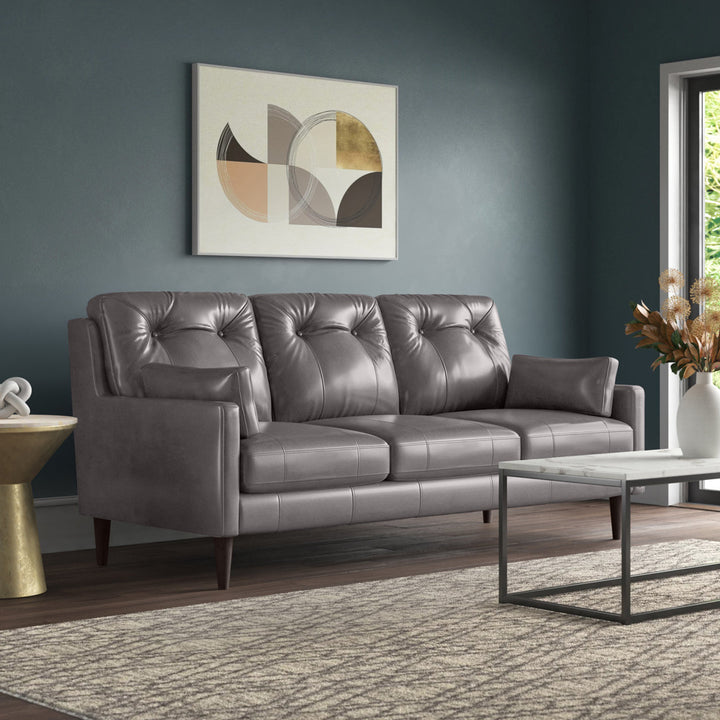 Antone 81" Square Arm Sofa Mercury Row® Fabric: Gray