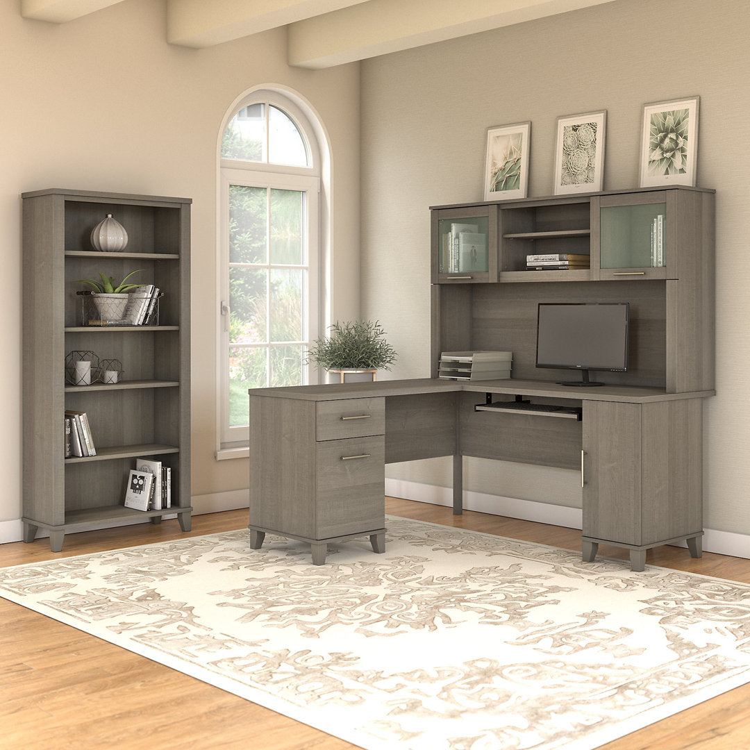 Magomed Bookcase Gracie Oaks Color: Ash Gray