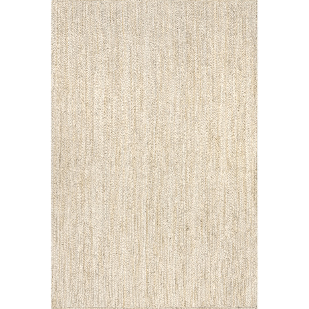 Cruise Handmade Braided Jute Area Rug in Off White Highland Dunes Rug Size: Rectangle 12' x 18'