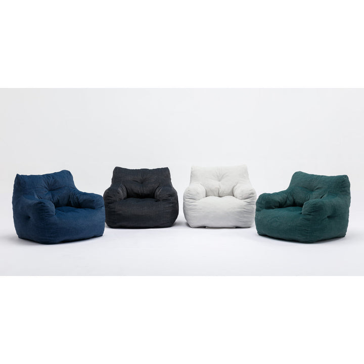Medium Bean Bag Chair Viv + Rae™ Body Fabric: Green Linen