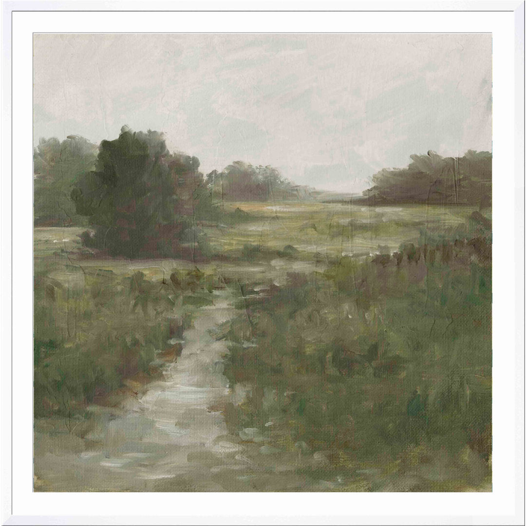 Tranquil Fen I by Ethan Harper - Picture Frame Painting Print Three Posts™ Frame Color: White Size: 20"H x 20"W