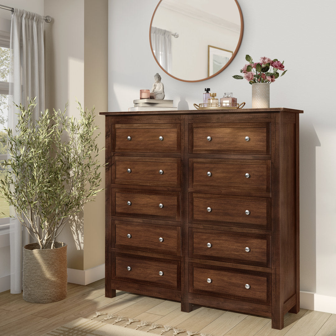 Bulter Mule 10 Drawer Chest Darby Home Co Color: Dark Brown