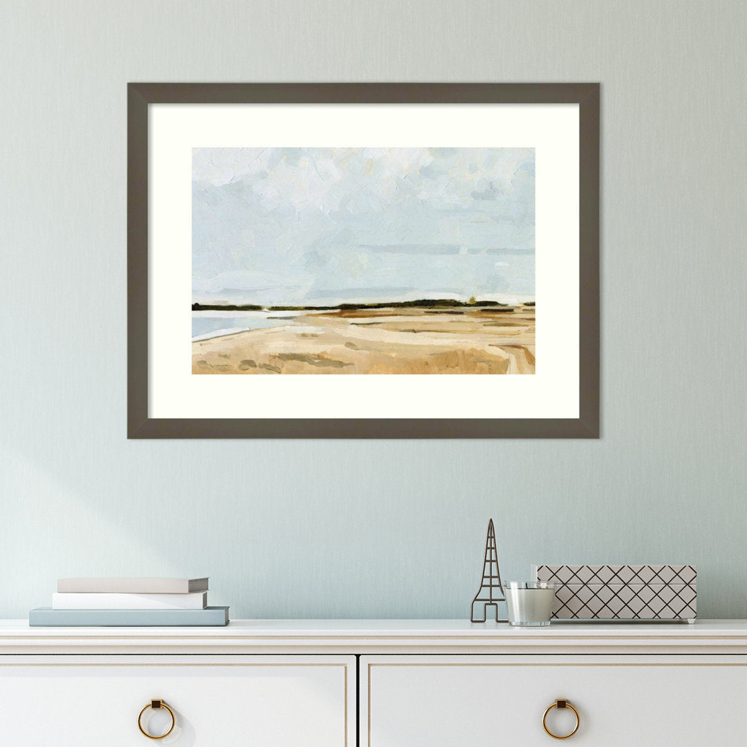Quiet Coast I by Emma Caroline - Picture Frame Painting Print on Paper Joss & Main Size: 15" H x 20" W Format: Gray Framed Paper