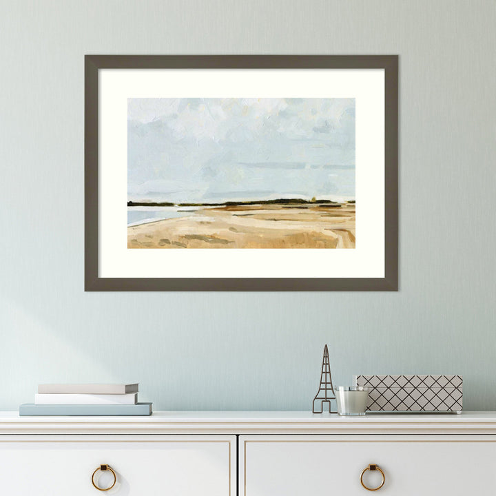 Quiet Coast I by Emma Caroline - Picture Frame Painting Print on Paper Joss & Main Size: 15" H x 20" W Format: Gray Framed Paper