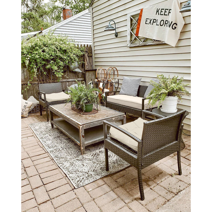 Ayvion Outdoor Seat Cushion Arlmont & Co. Cushion Color: Antique Beige Size: 59" W x 18" D