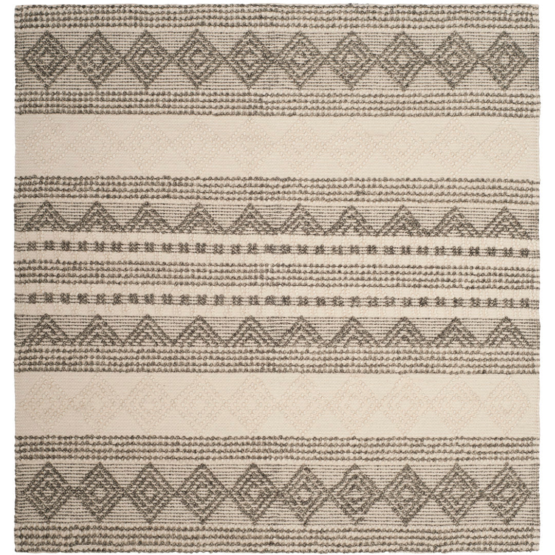 Jacques Hand Woven 60% Wool And 40% Cotton Striped Rug Union Rustic Rug Size: Square 6'