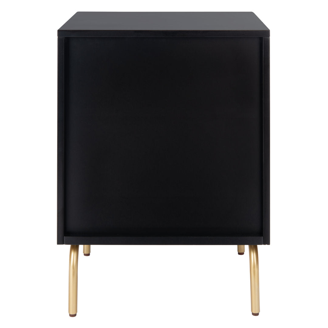 Linaris 2 - Drawer Nightstand Ivy Bronx Color: Black/White Washed