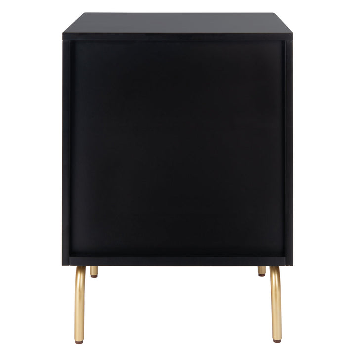 Linaris 2 - Drawer Nightstand Ivy Bronx Color: Black/White Washed