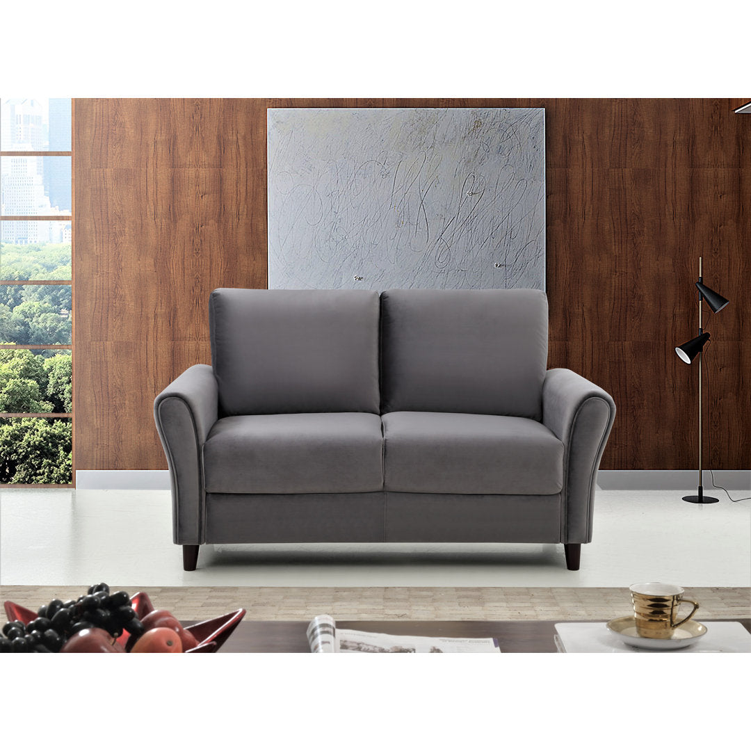 William Street Flared Arm Sofa House of Hampton® Size: 33.46" x 58.27" x 30.32" Fabric: Rose