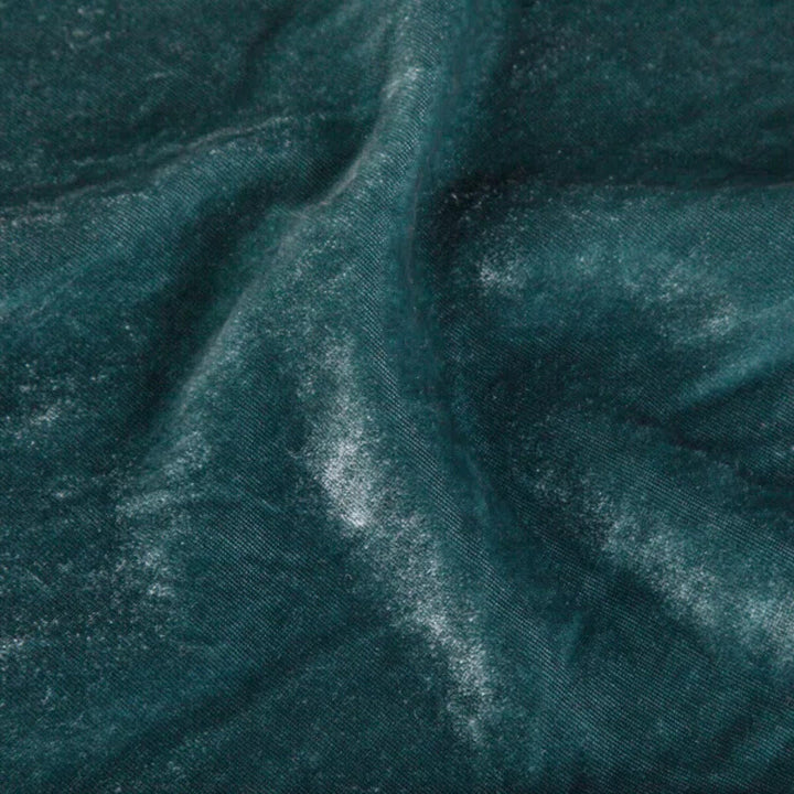 Stella Solid Color Faux Silk Velvet Romantic Western 48x108 inch Single Curtain Panel HiEnd Accents Curtain Color: Teal