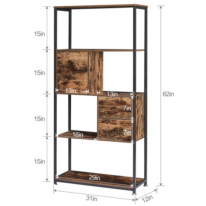 Mullica 31" W Steel Standard Bookcase 17 Stories