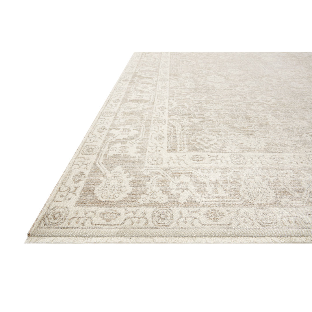 Amber Lewis x Loloi Zuma Sand / Stone Area Rug Amber Lewis x Loloi Rug Size: Round 5'3"