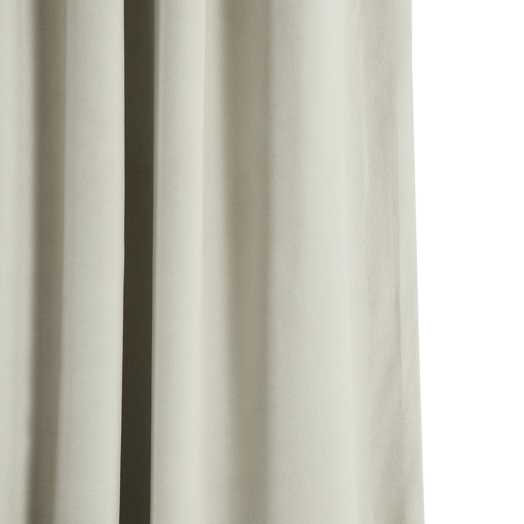 Olivia Signature Thermal Lined 100% Blackout Velvet Curtains for Bedroom & Living Room Curtains Single Panel Window Curtains Gracie Oaks Curtain Color: Off White Size per Panel: 50"W x 63"L