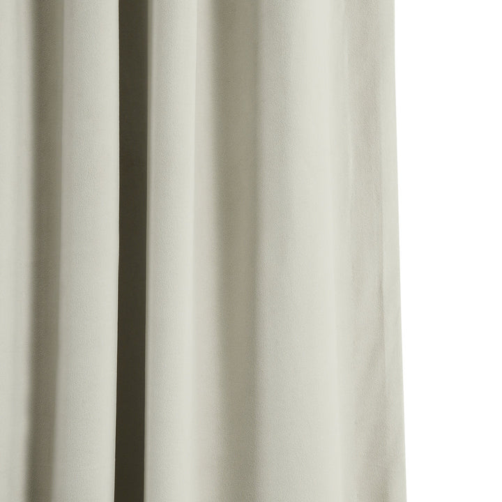 Olivia Signature Thermal Lined 100% Blackout Velvet Curtains for Bedroom & Living Room Curtains Single Panel Window Curtains Gracie Oaks Curtain Color: Off White Size per Panel: 50"W x 63"L