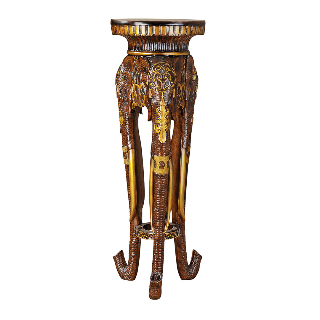 Majestic Elephant Pedestal Plant Stand Design Toscano