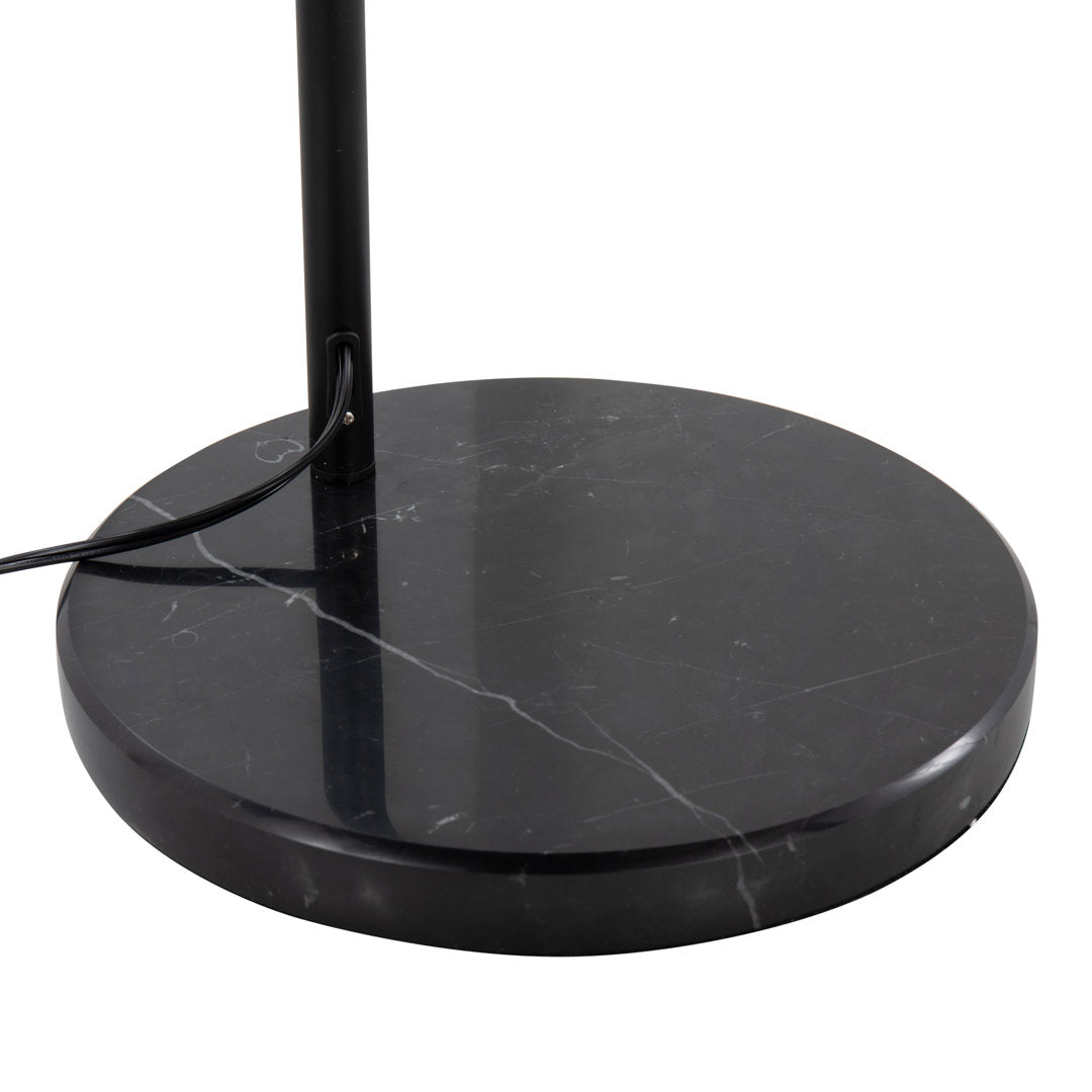 74" Arched Floor Lamp Latitude Run® Shade Color: Black Velvet Base Finish: Black