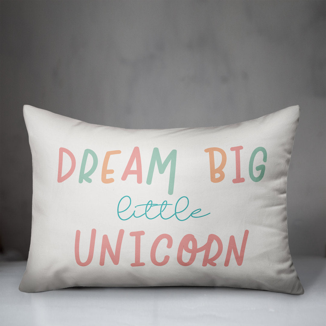 Dream Big Little Unicorn Lumbar Pillow Designs Direct Creative Group