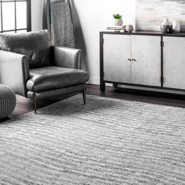 Artimas Abstract Transitional Performance Gray Rug Ebern Designs Rug Size: Rectangle 9' x 12'