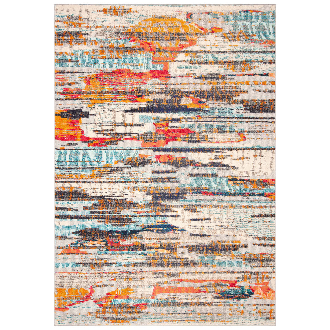 Riccio Abstract Ivory/Multi Area Rug Trent Austin Design® Rug Size: Rectangle 4' x 6'