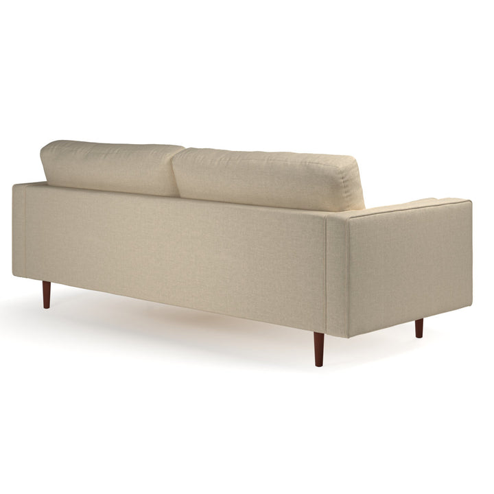 Geo 84" Upholstered Sofa AllModern Fabric: Beige Fabric