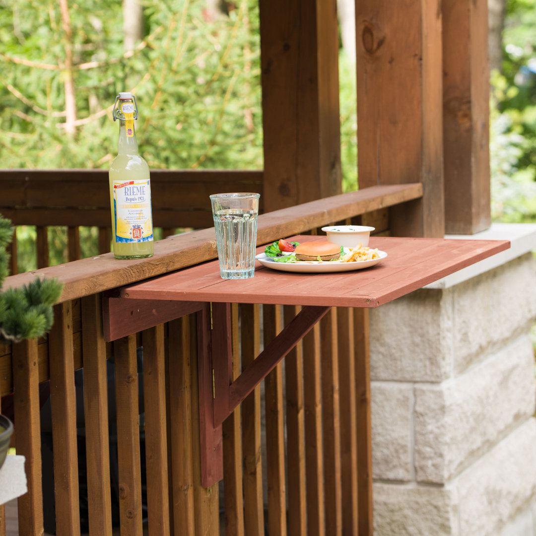 Bridger Solid Wood Balcony Table Loon Peak®