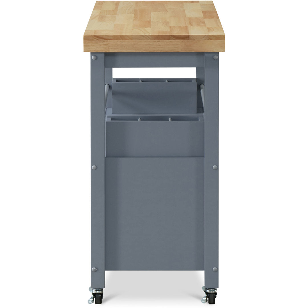 Gerolakkos ClickDecor Anson Kitchen Island Bar Cart with Storage Click Decor