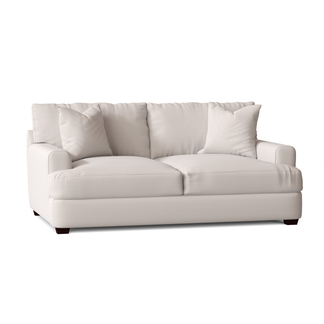 Emilio 65" Recessed Arm Loveseat With Reversible Cushions Wayfair Custom Upholstery™ Fabric: Canvas Canvas Sunbrella® Canvas