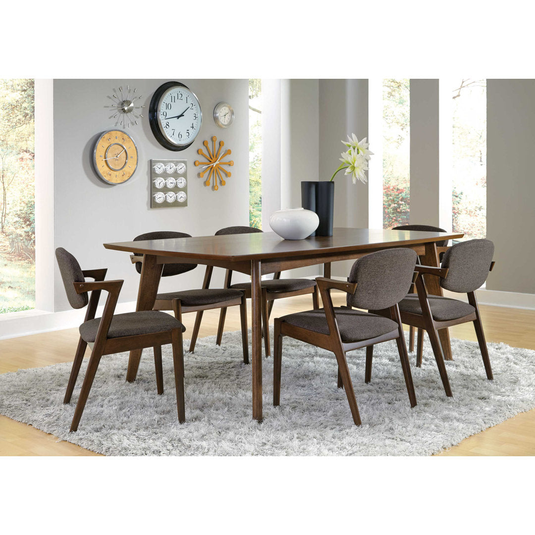Artresha Upholstered Arm Chair (Set of 2) Wade Logan® Leg Color: Dark Walnut, Color: Fabric Taupe Gray