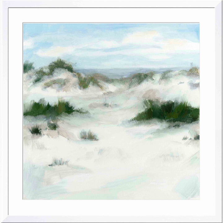 White Sands II by Megan Meagher - Picture Frame Painting Print Beachcrest Home™ Frame Color: Natural Size: 18"H x 12"W