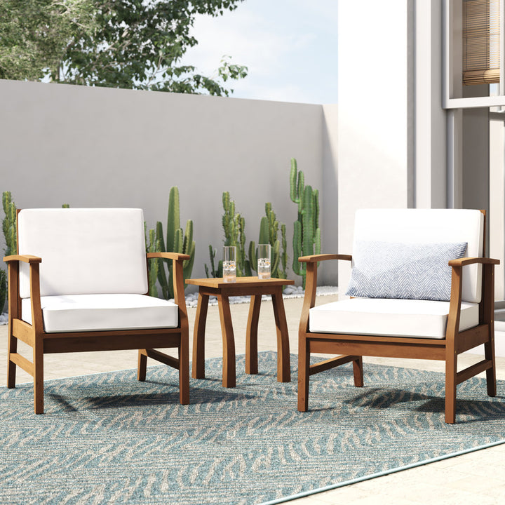 Bevelyn 3 Piece Seating Group with Cushions Winston Porter Cushion Color: Cream